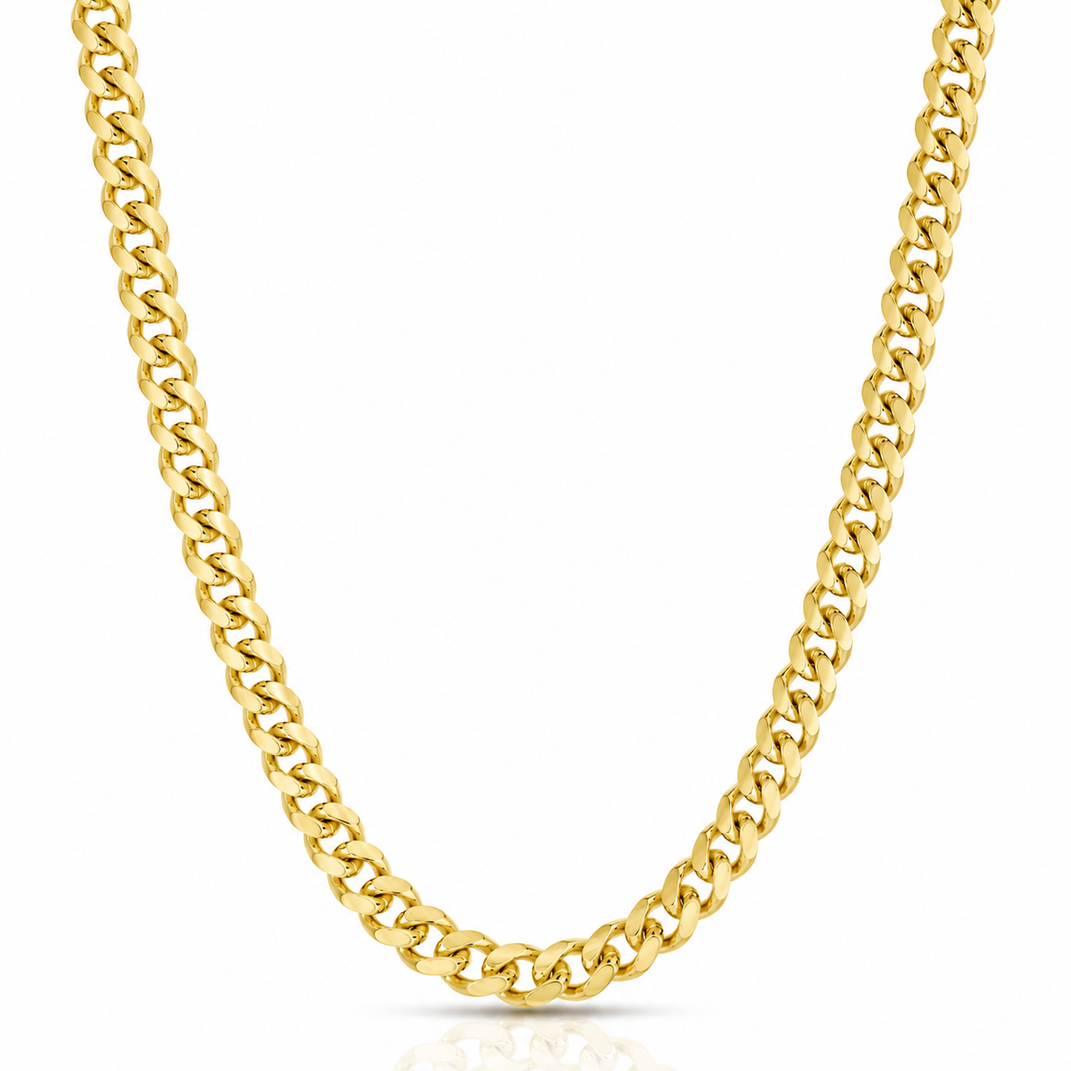 8.5mm Miami Cuban chain in 925 sterling silver, gold plated, made in Italy