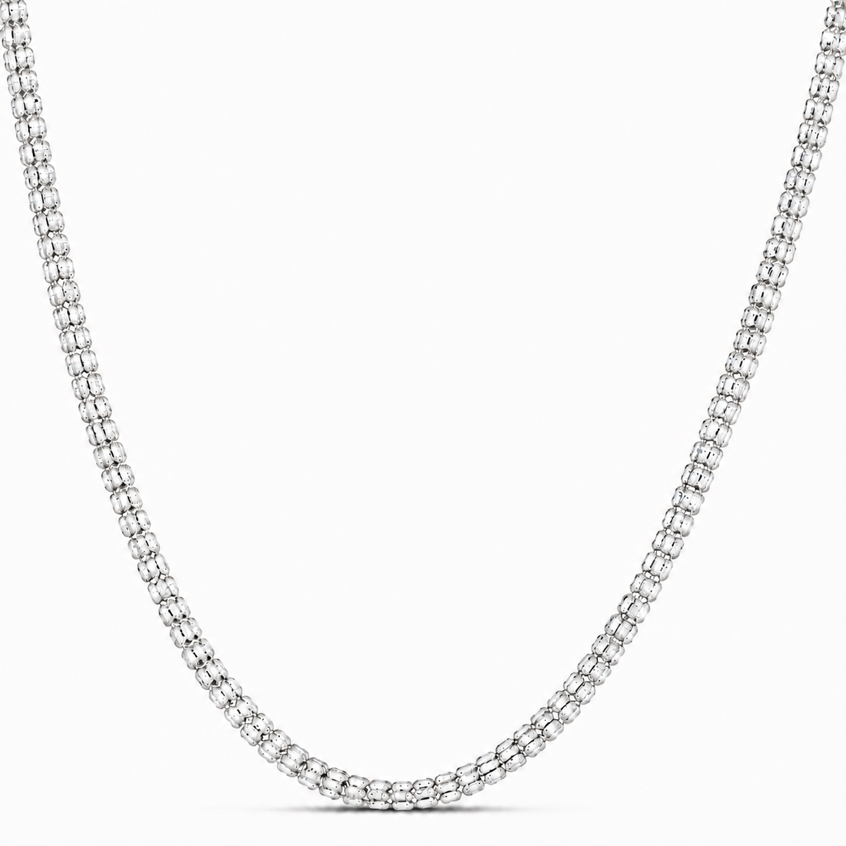 4.3mm ice chain in 925 sterling silver, polished finish, made in Italy