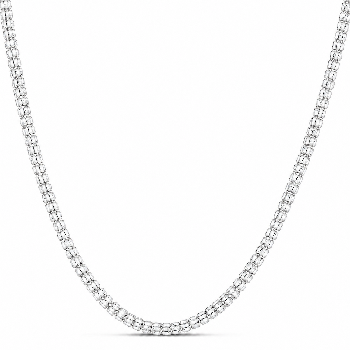 5mm ice chain in 925 sterling silver, polished finish, made in Italy