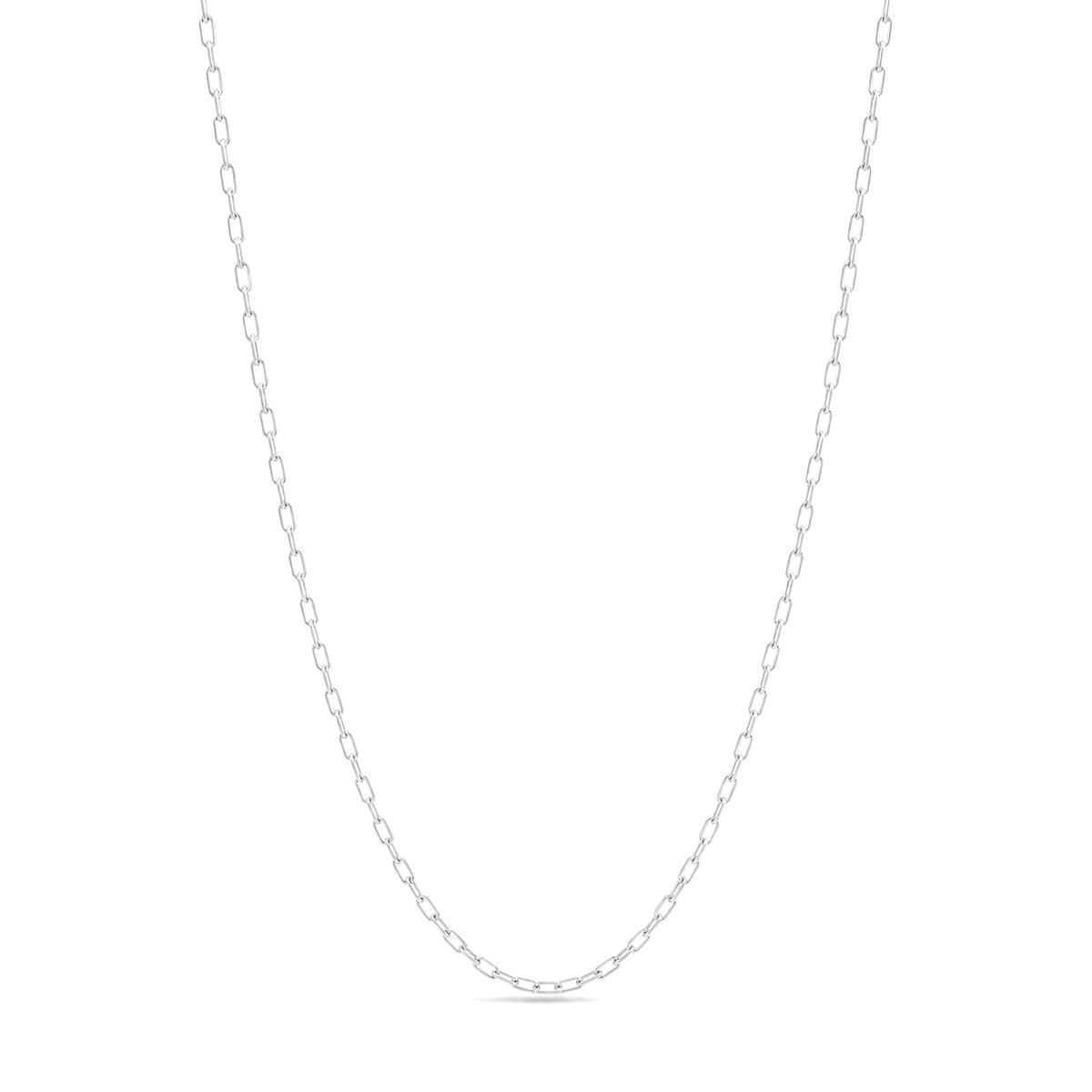 2.2mm anchor chain in 925 sterling silver, polished finish, made in Italy