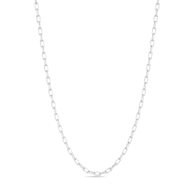 2.8mm anchor chain in 925 sterling silver, polished finish, made in Italy