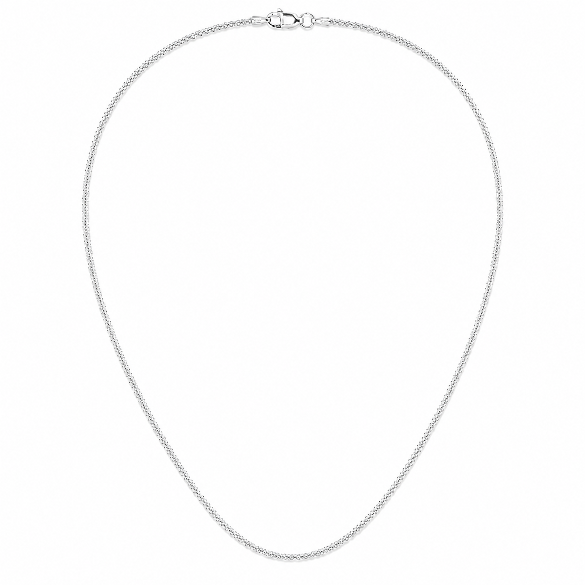 1.5mm Roc chain in 925 sterling silver, polished finish, made in Italy