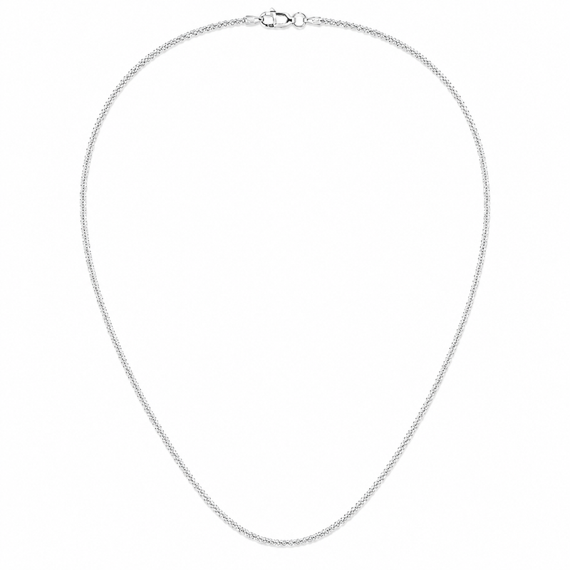 1.5mm Roc chain in 925 sterling silver, polished finish, made in Italy