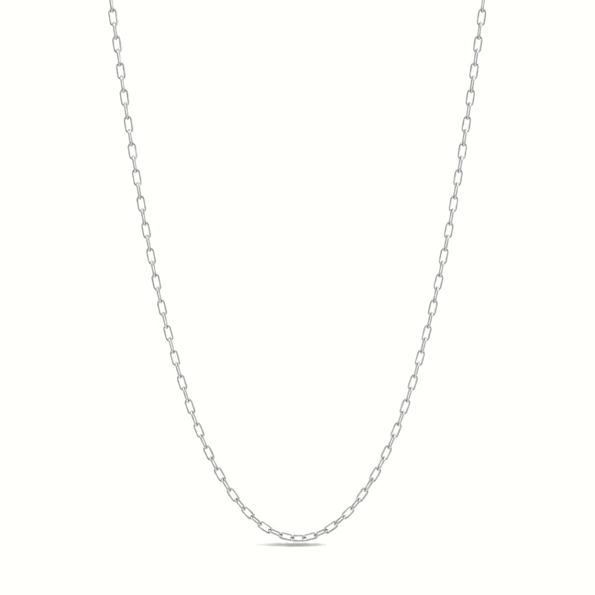 2.2mm anchor chain in 925 sterling silver, rhodium plated, made in Italy