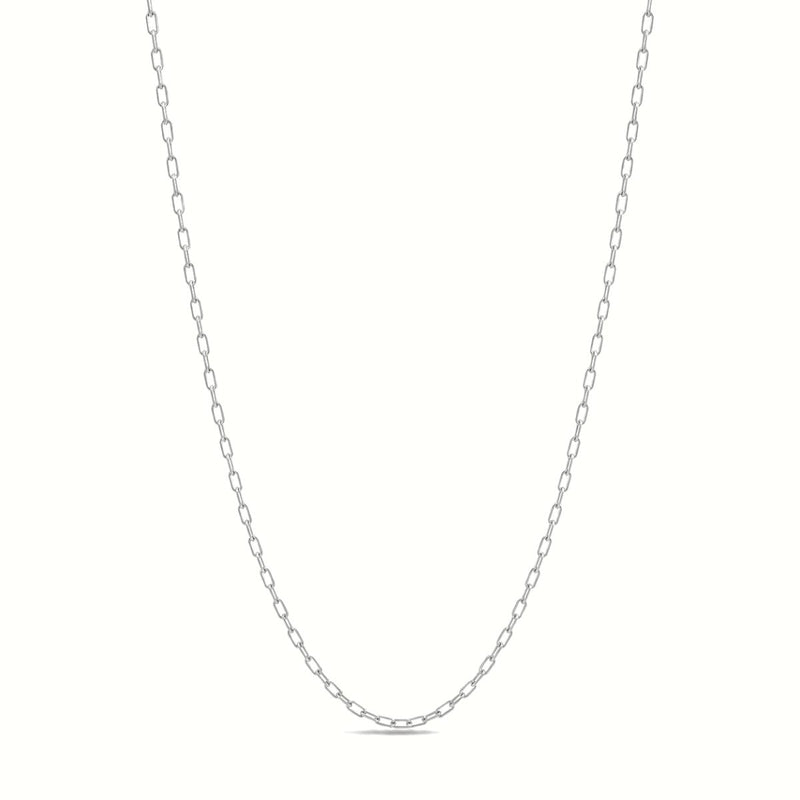 2.2mm anchor chain in 925 sterling silver, rhodium plated, made in Italy